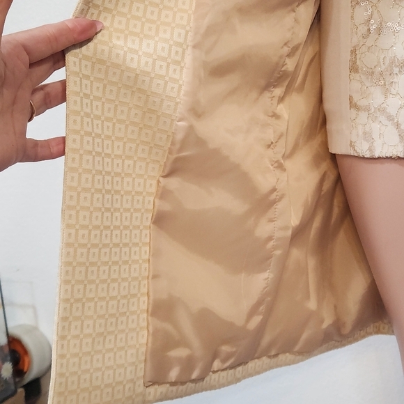 TAHARI by Arthur S. Levine Creamy Dreamy Vintage Style Trench Duster Coat Sz 8 - Picture 8 of 16